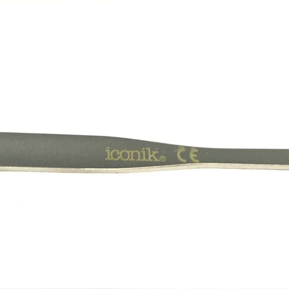 Iconik Eyeglasses Frames Helen C02 Black Silver Round Full Rim 52-16-140